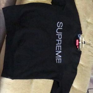 Supreme Zig Zag Stitch Panel Crewneck Black